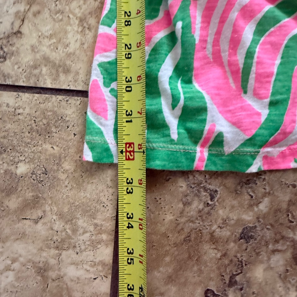 Lilly Pulitzer Pink and Green V‑Neck Floral Shift Dress - Picture 5 of 7